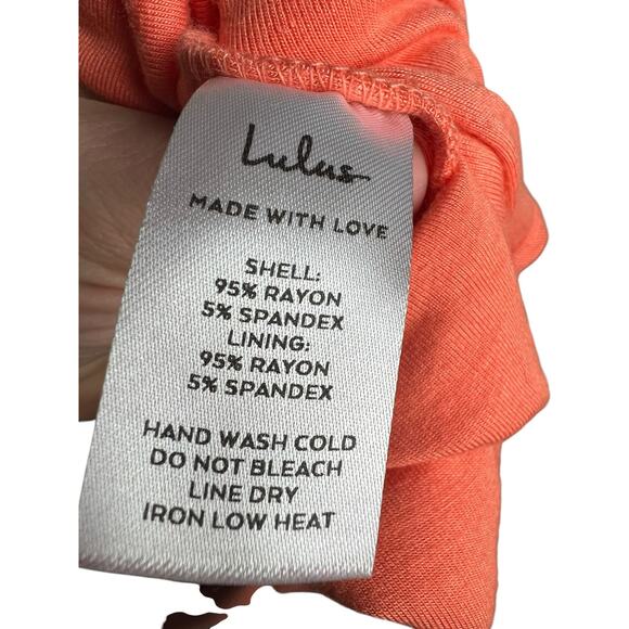 Lulus Orange Maxi Dress Casual Stretchy NWT DD5529 Large Tank Summer long - Picture 7 of 7